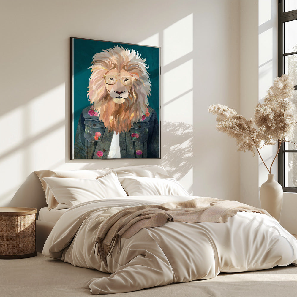 Goldener Modelöwe 2 | Poster