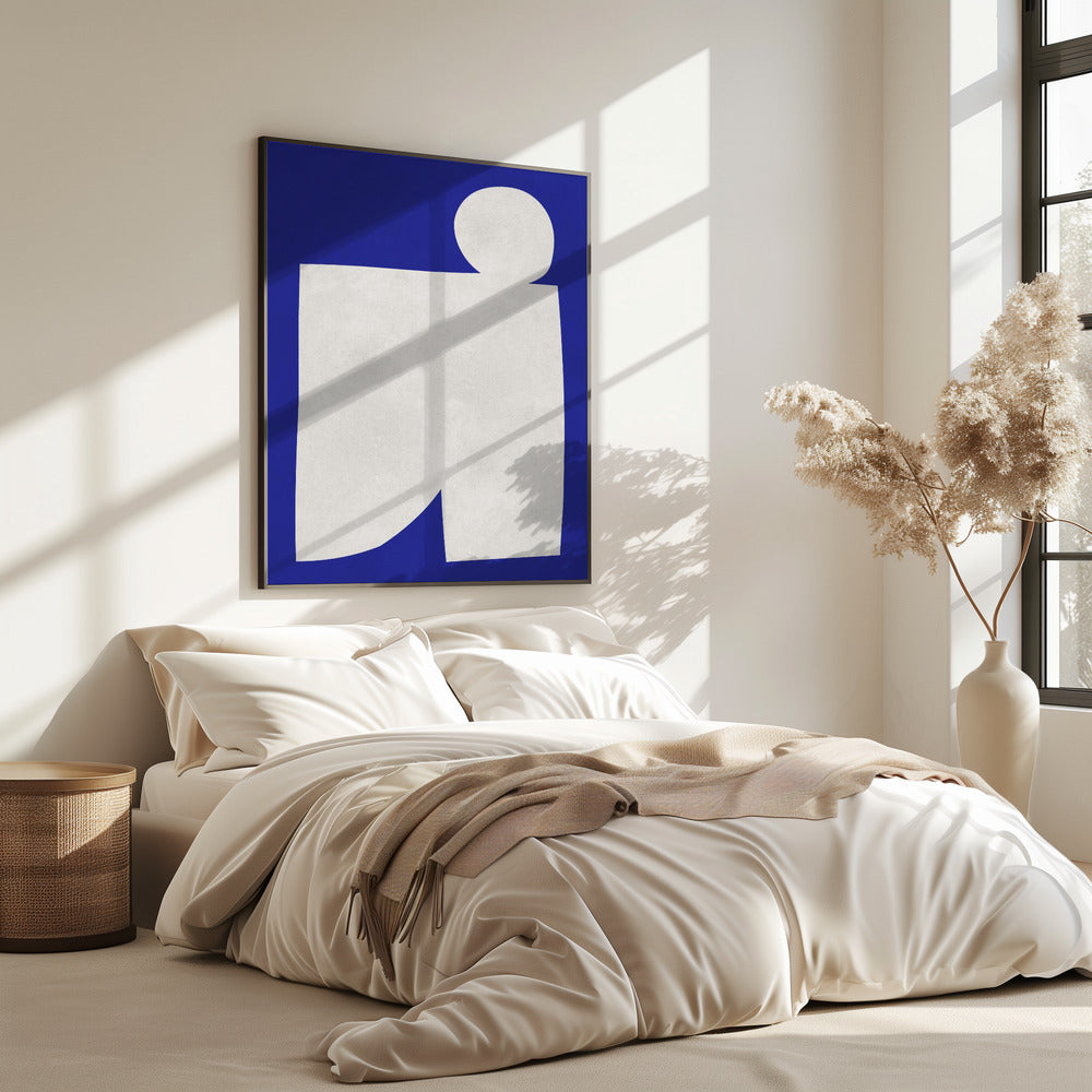Blau-weiße Kunst 2 | Poster