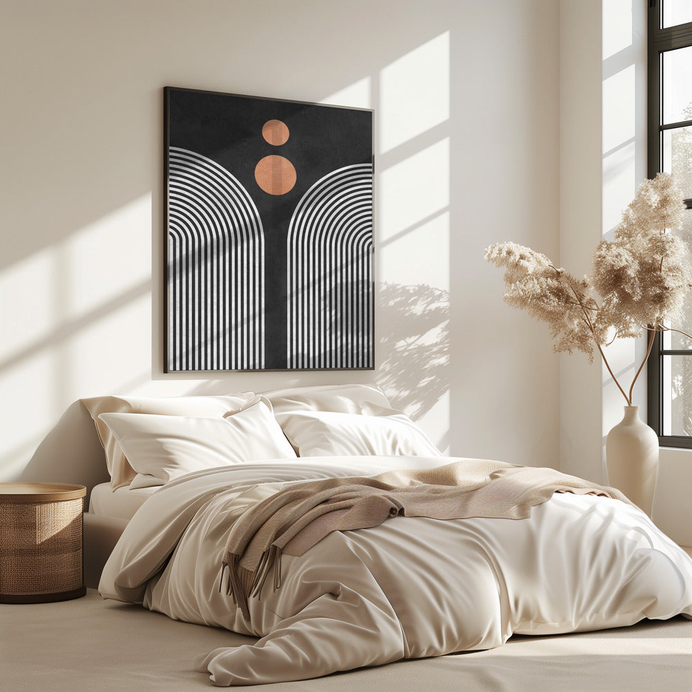 Kreise auf schwarzem Hintergrund 3 | Poster