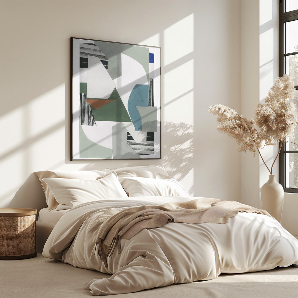 Neutraler geometrischer Druck Nr. 1 | Poster