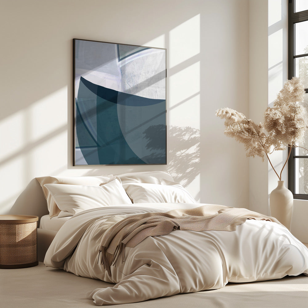 Encore Blau Abstrakter Druck | Poster