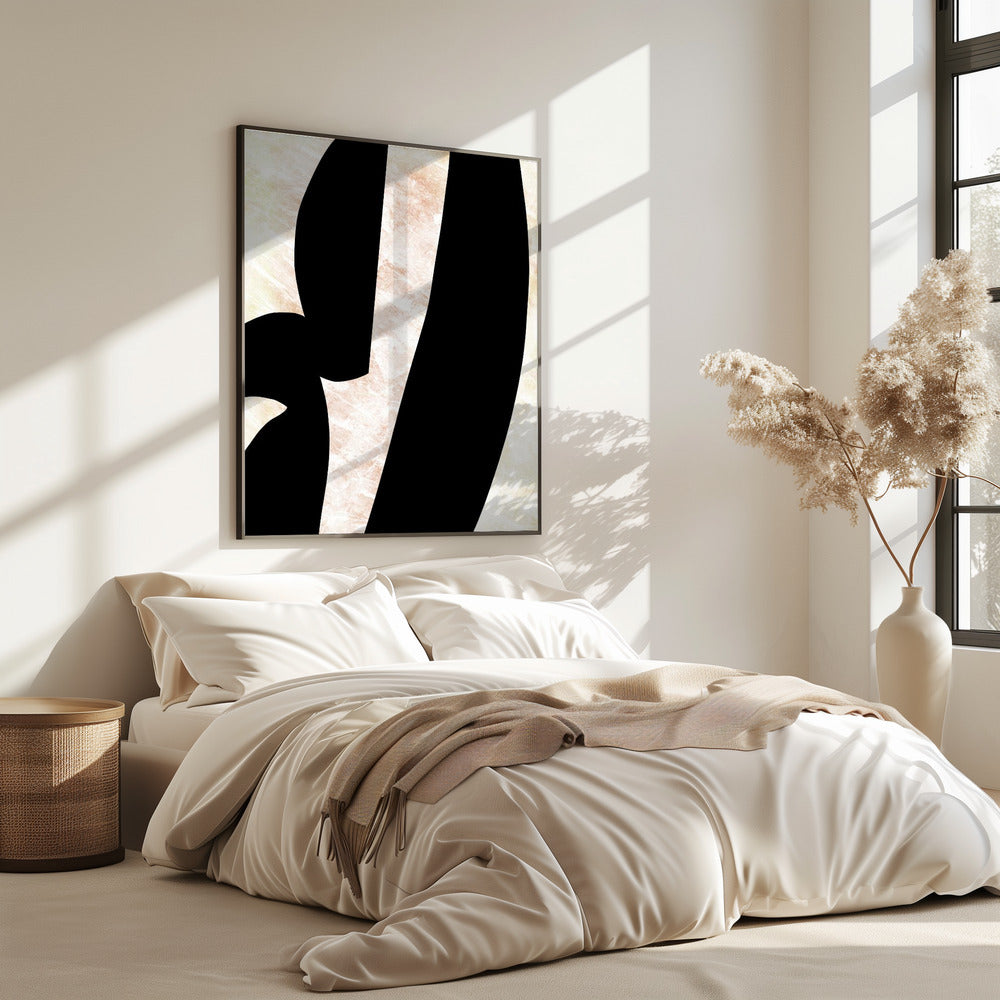 Abstract Black Shapes Print No 6 | Poster