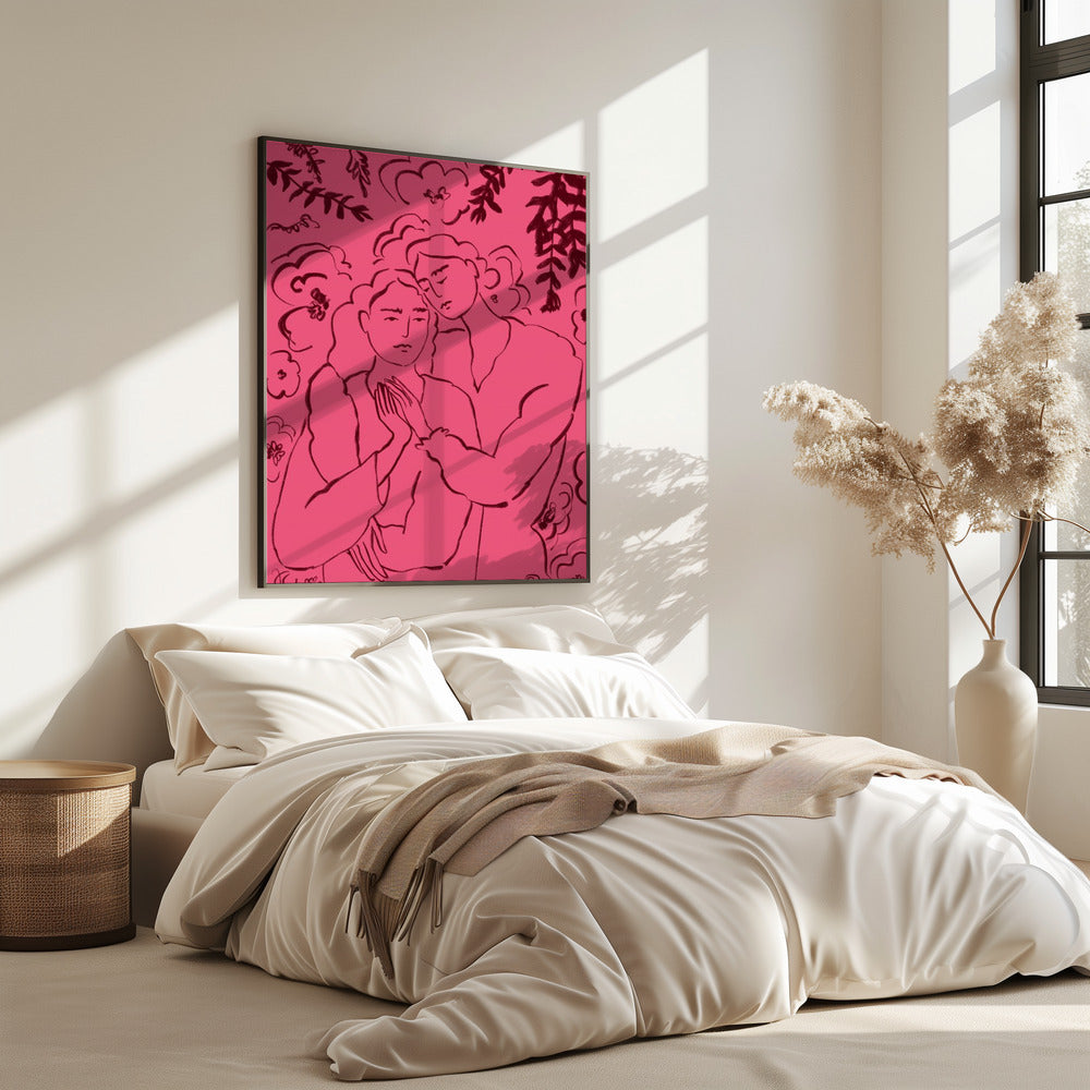 Händchenhalten Rosa | Poster
