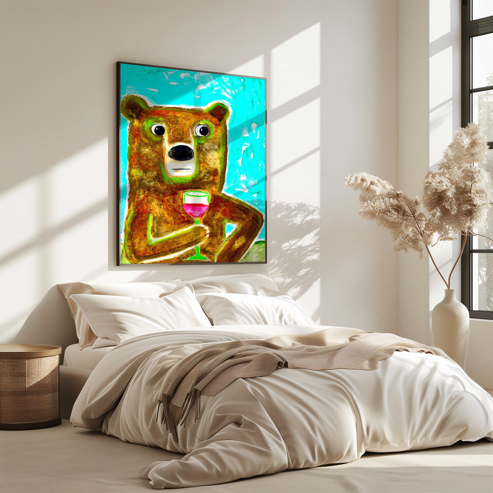 Herr Bär an der Bar | Poster