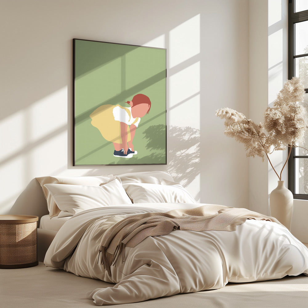 Lilou – Silhouette eines rothaarigen Mädchens | Poster