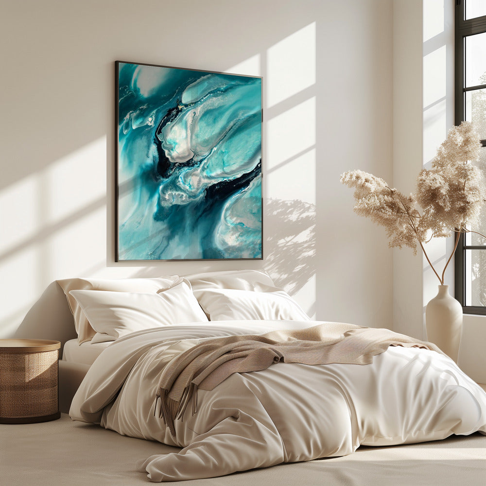 Ozeanblaugrün Aqua Türkis "Ocean Teal" | Poster
