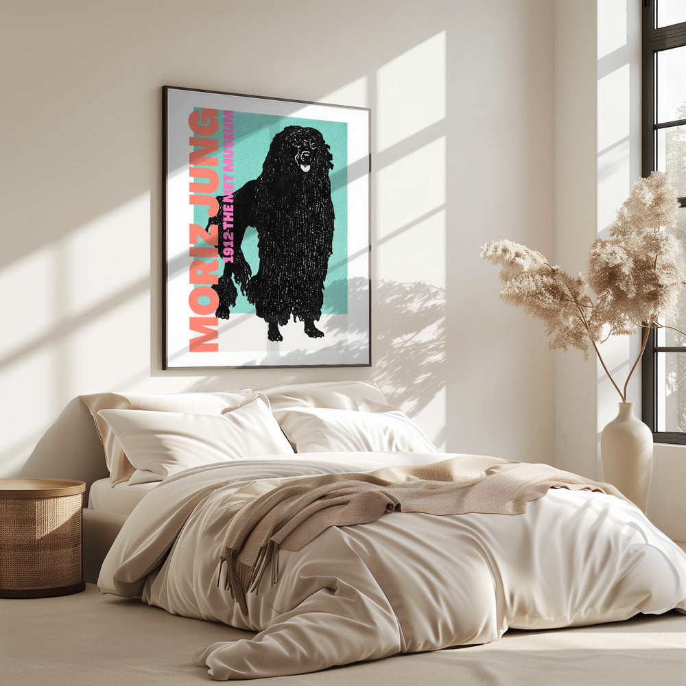 Stilisierter schwarzer Hund | Poster