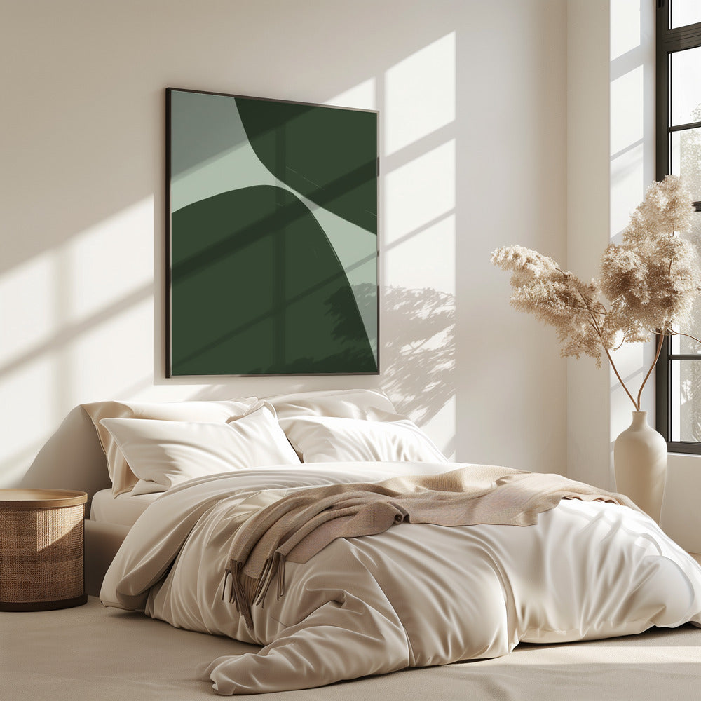 Bold Green Curves | Poster