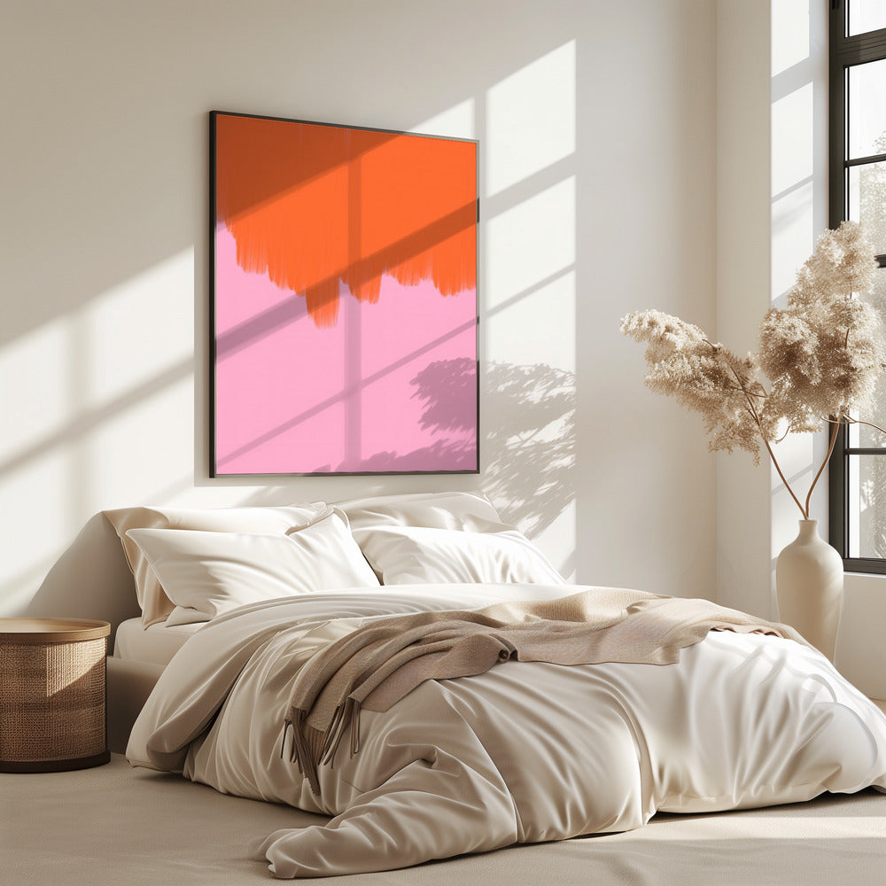 Orange über Blüte | Poster