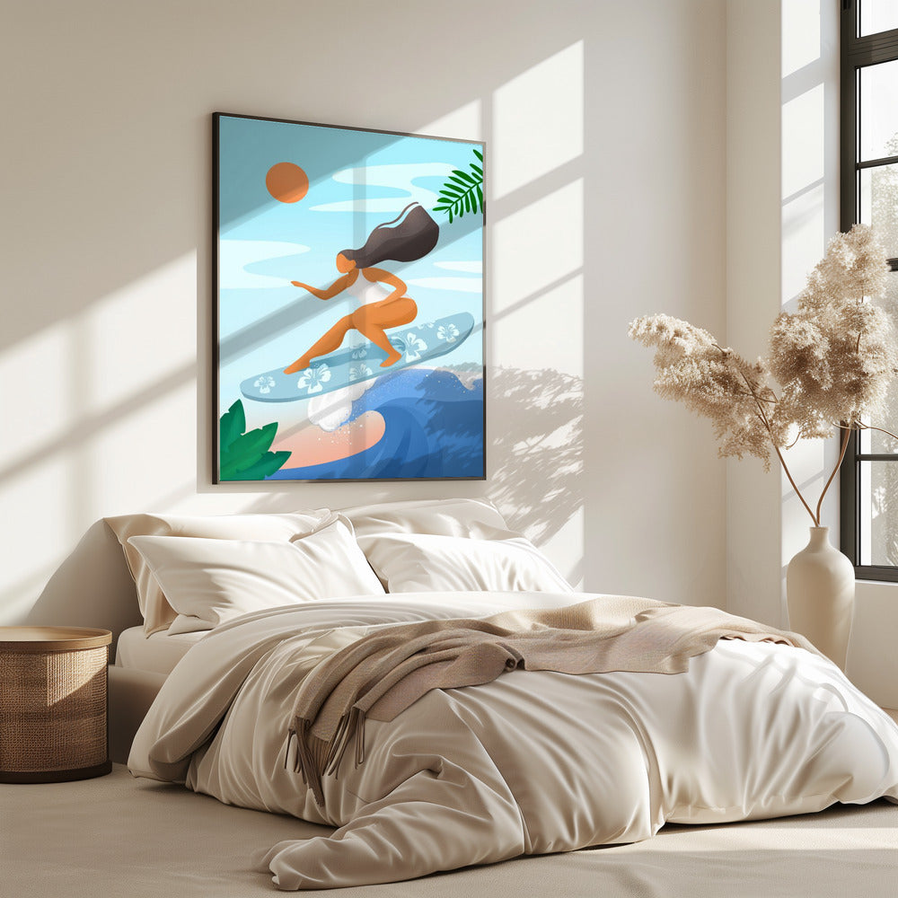Surfen auf den Wellen | Poster
