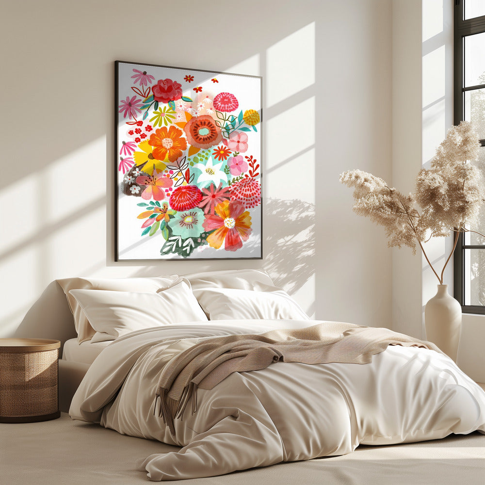 Sommergarten in voller Blüte | Poster