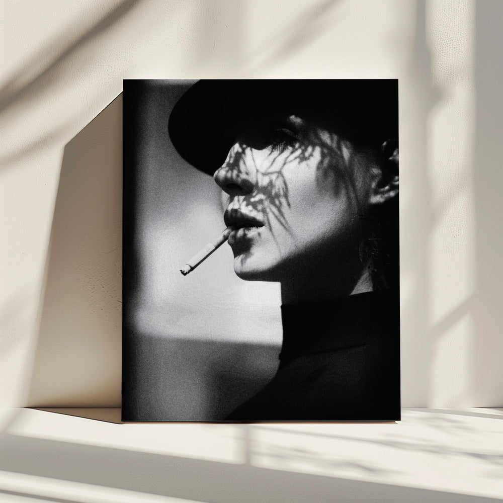 Dame in Schwarz | Leinwand