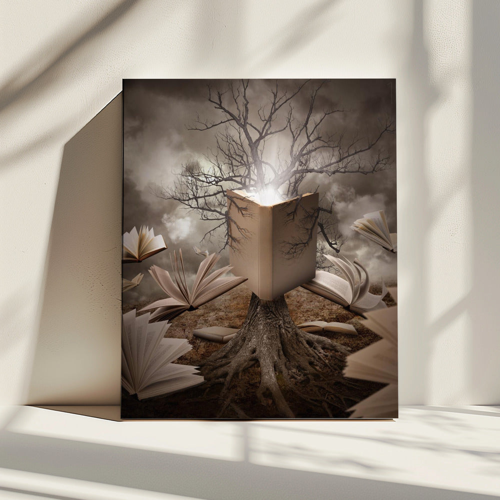 Altes Baumlesegeschichtenbuch | Leinwand