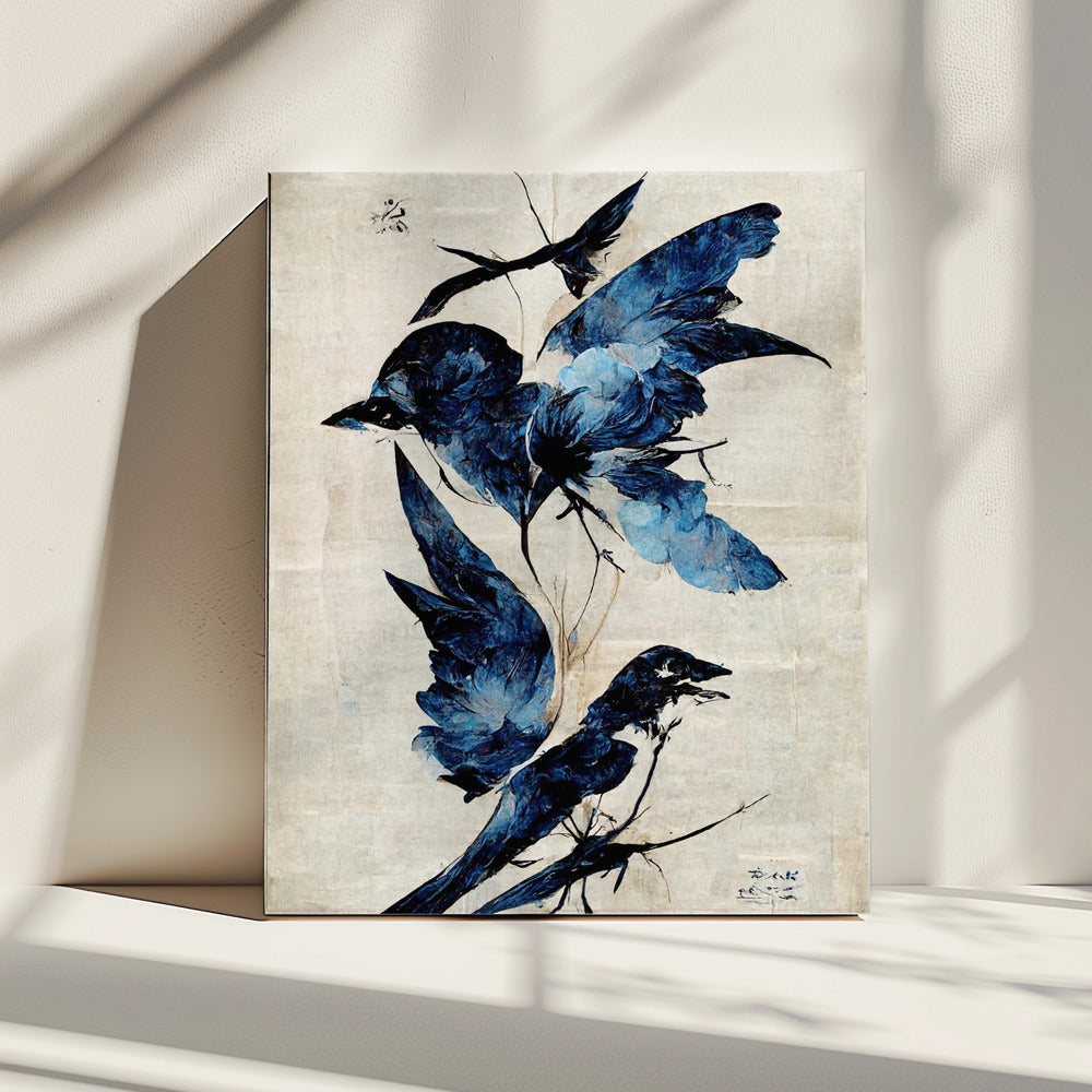 Azurblauer Flug | Leinwand