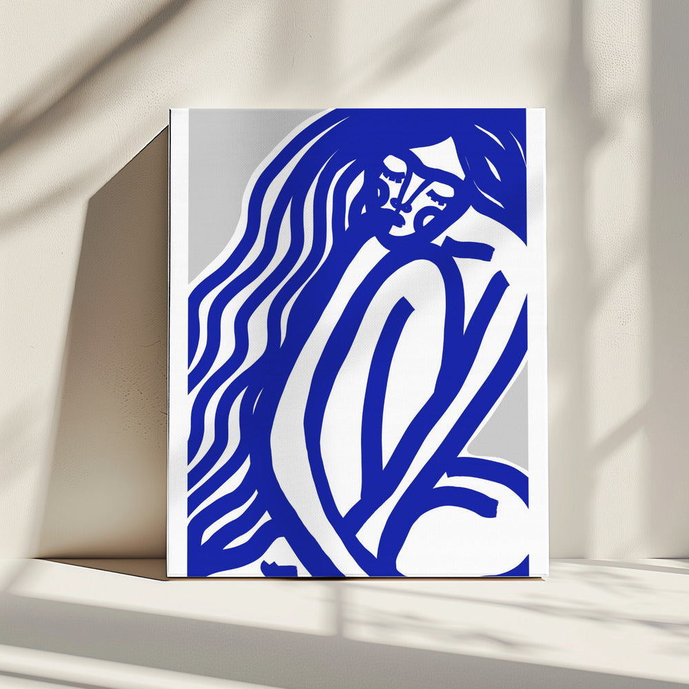 Blaue Konturen | Leinwand