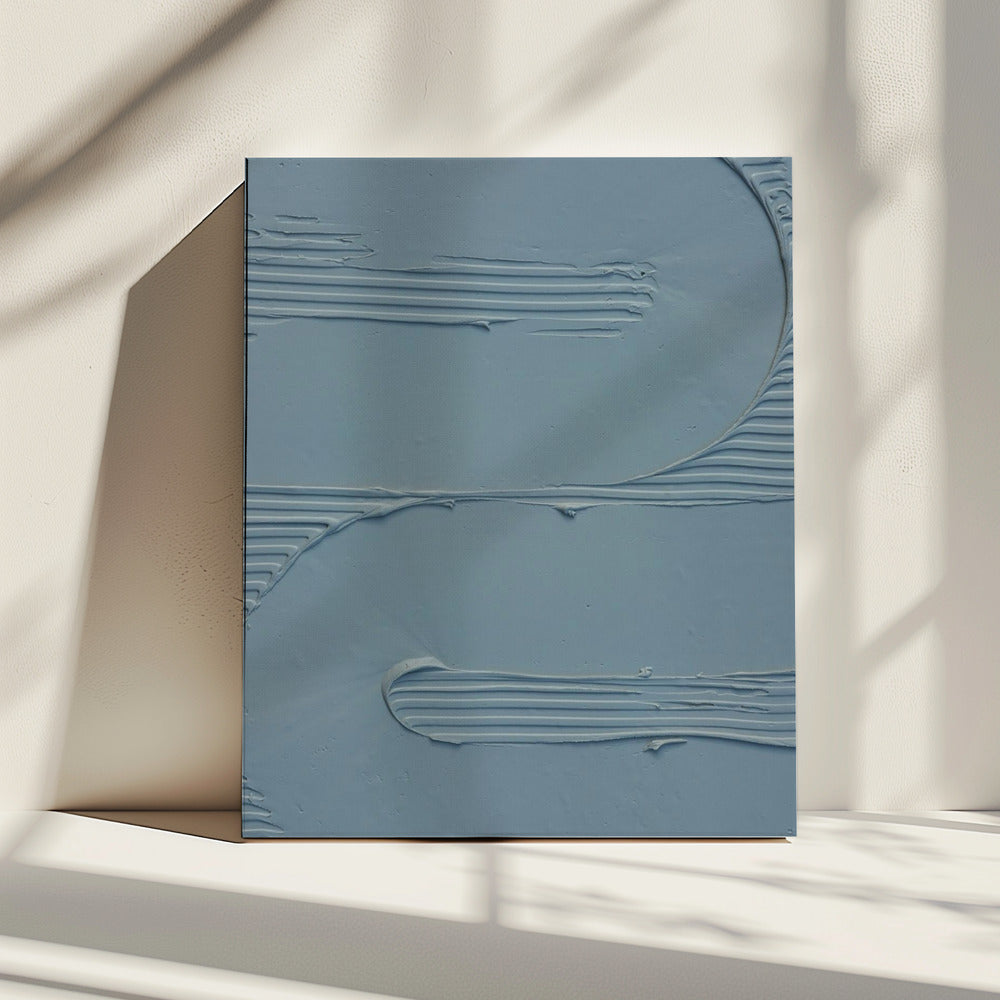 Schlammtextur 12 Blau | Leinwand