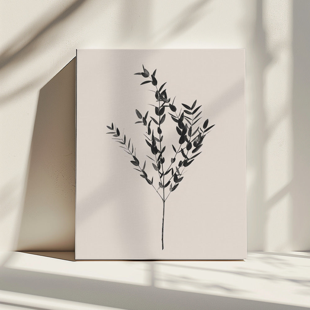 Tintenfarbene Botanische | Leinwand