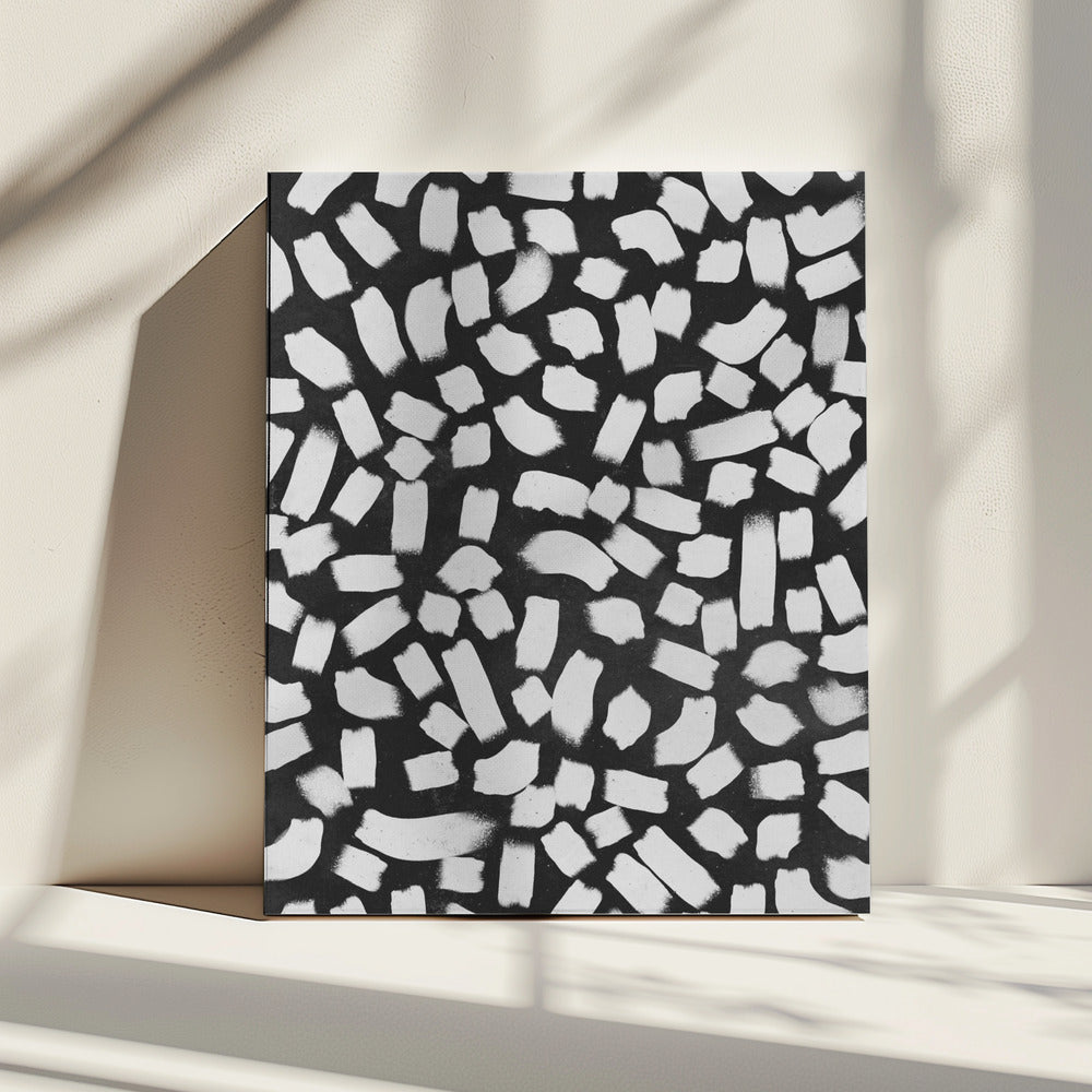 Monochrome Striche | Leinwand