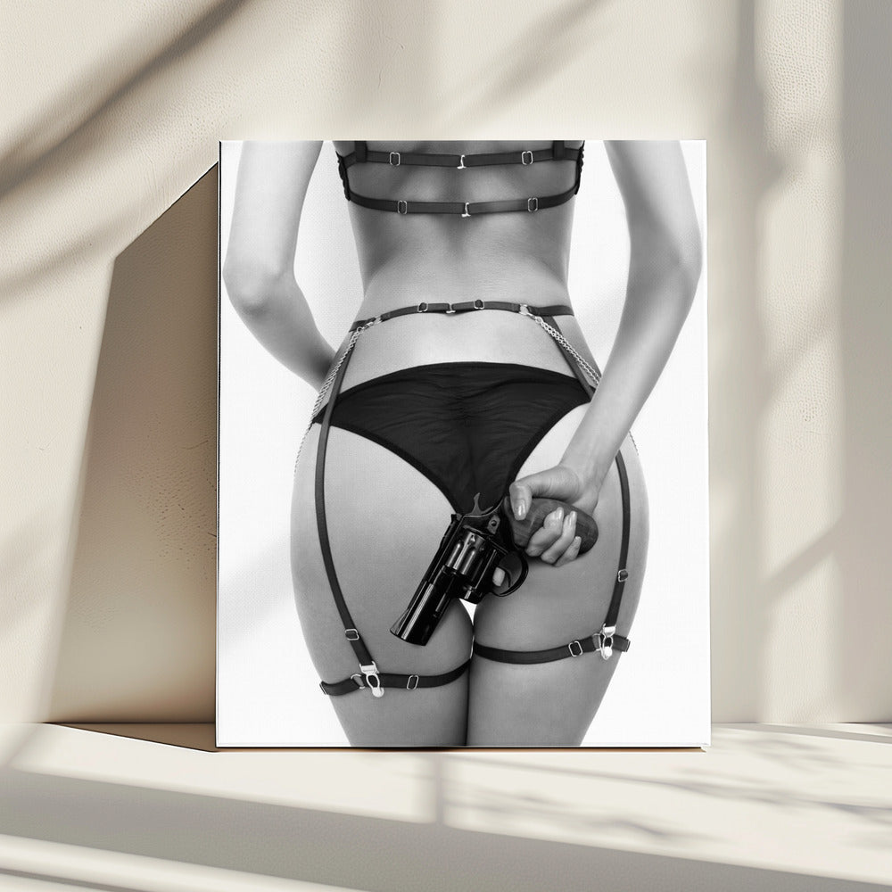 Liebe ist eine geladene Waffe | Leinwand