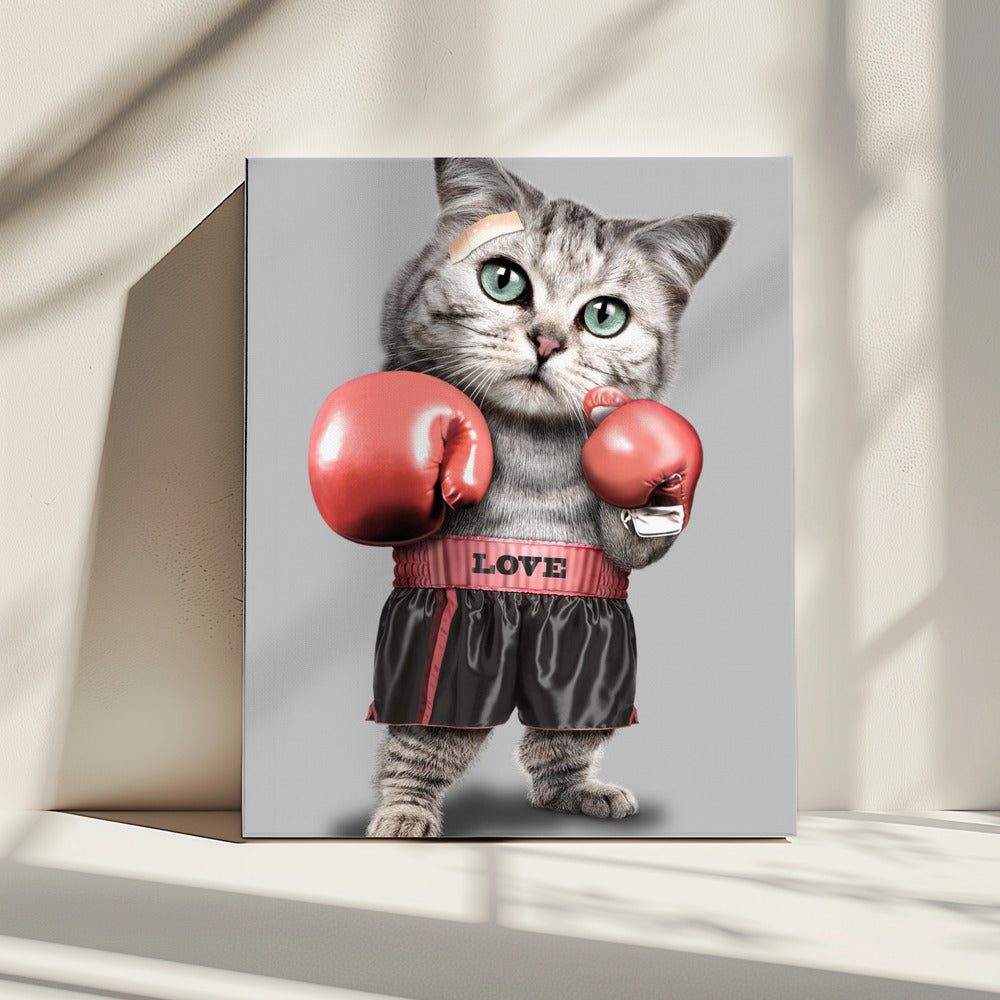 boxing cat | Canvas