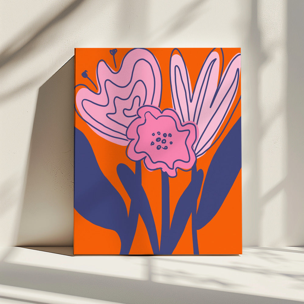 Kräftige florale Eleganz | Leinwand