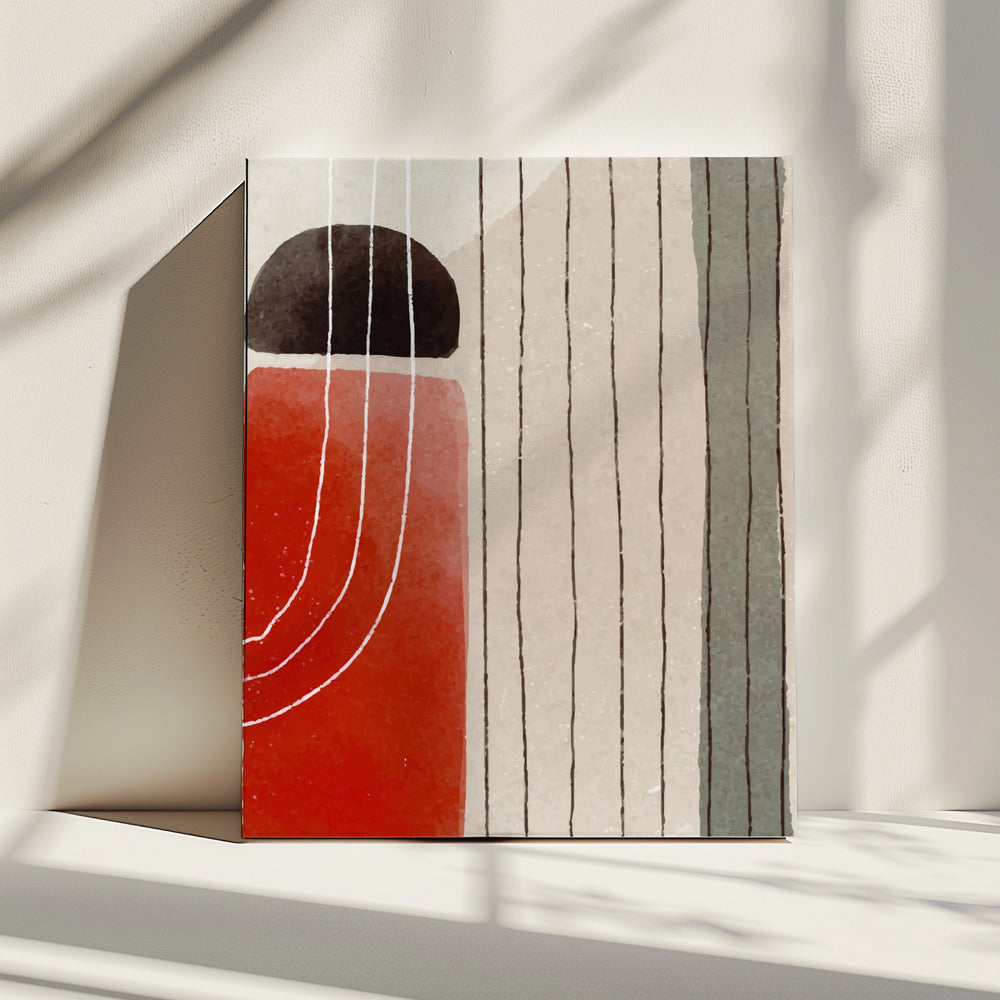 Orange Minimal Shapes #3 | Leinwand