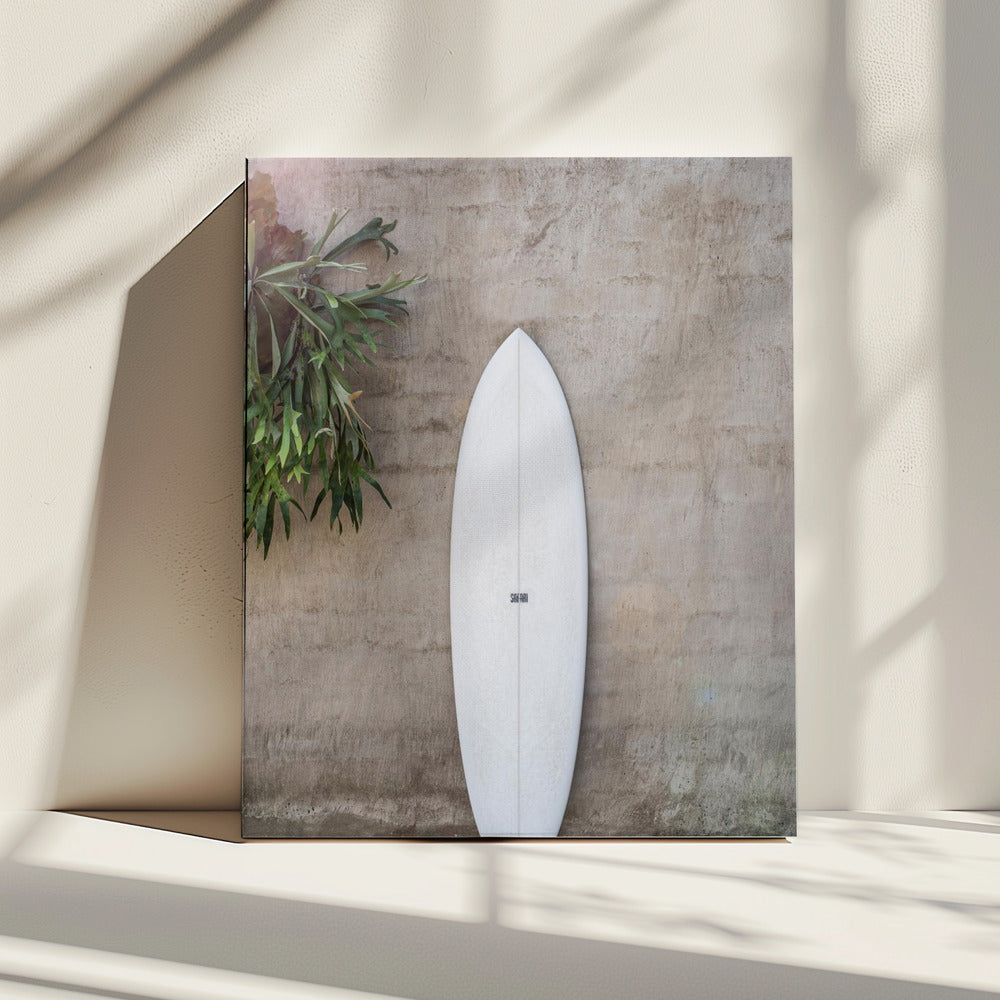 Weißes Surfbrett | Leinwand