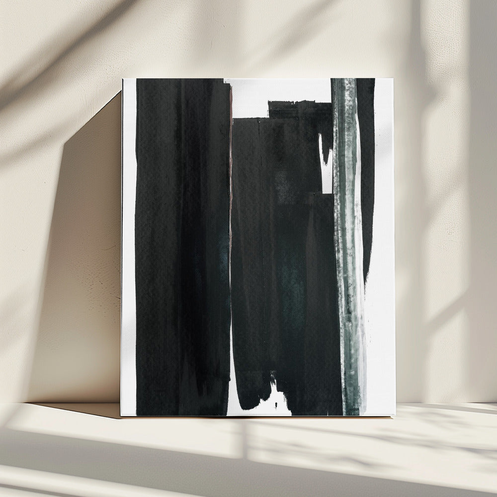 Monochrome Striche | Leinwand