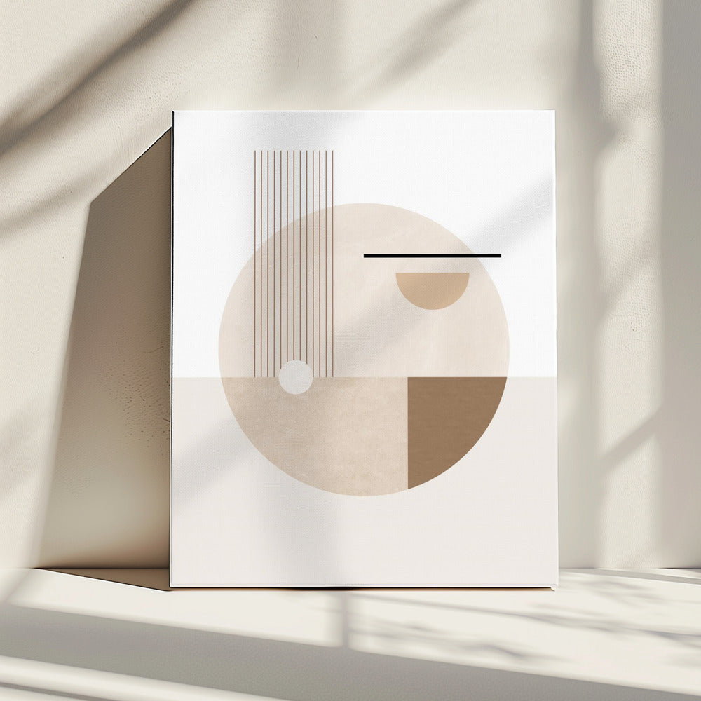 Neutrales Halbkreis-Poster | Leinwand