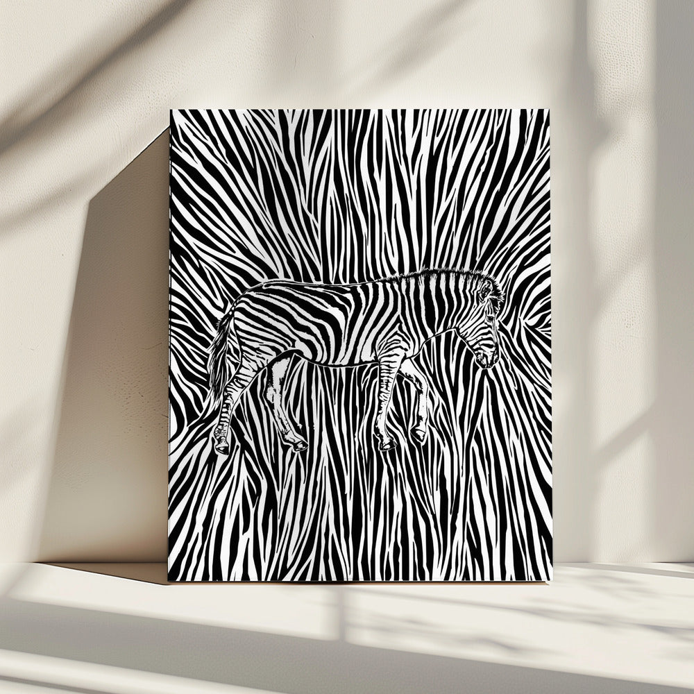 Afrikanisches Zebra gestreiftes Camouflage | Leinwand