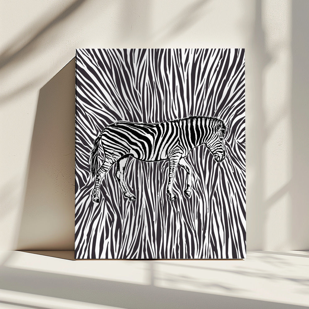 Afrikanisches Zebra, auffällige Tarnung | Leinwand
