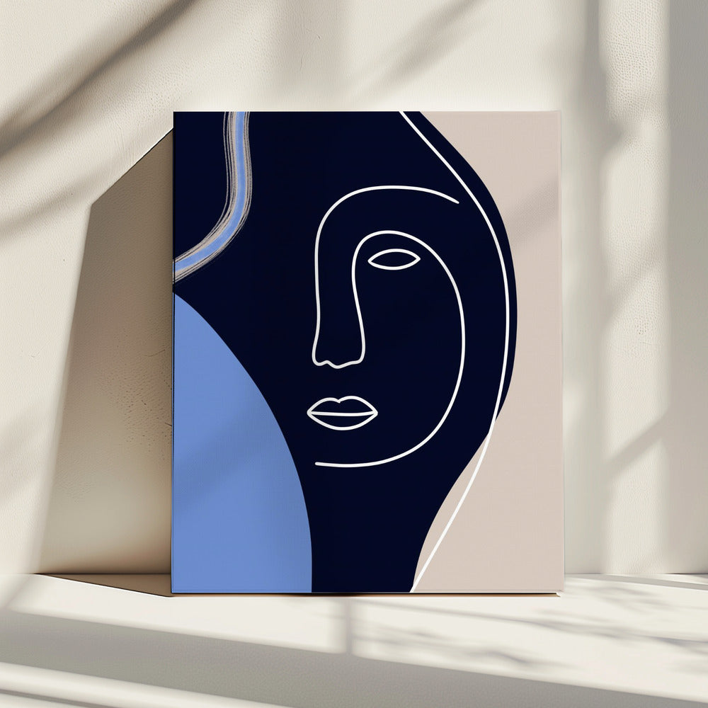 Line Art Gesicht | Leinwand