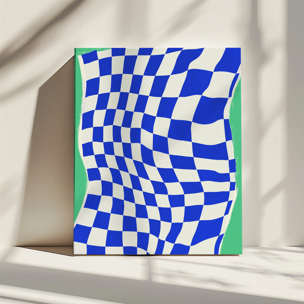 Blaues Karomuster | Leinwand