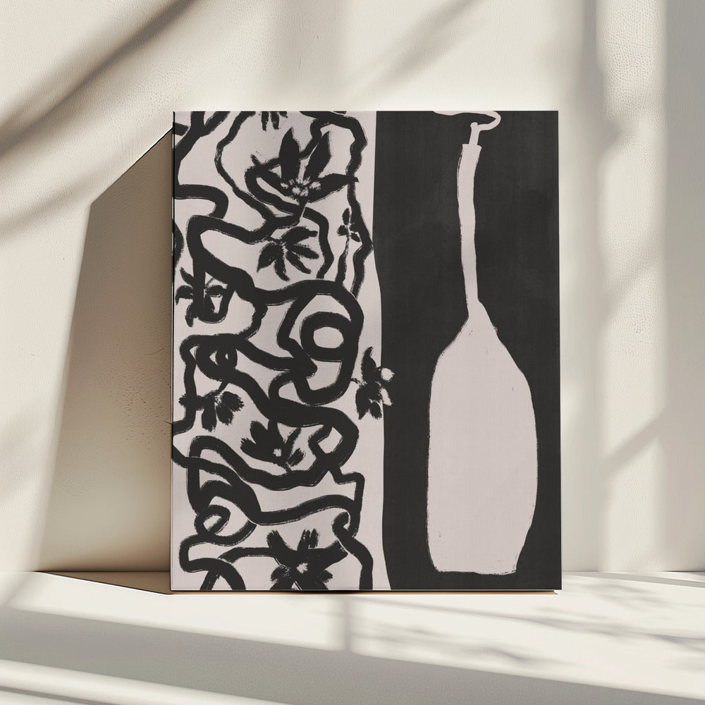 Weinrebe und Vase | Leinwand