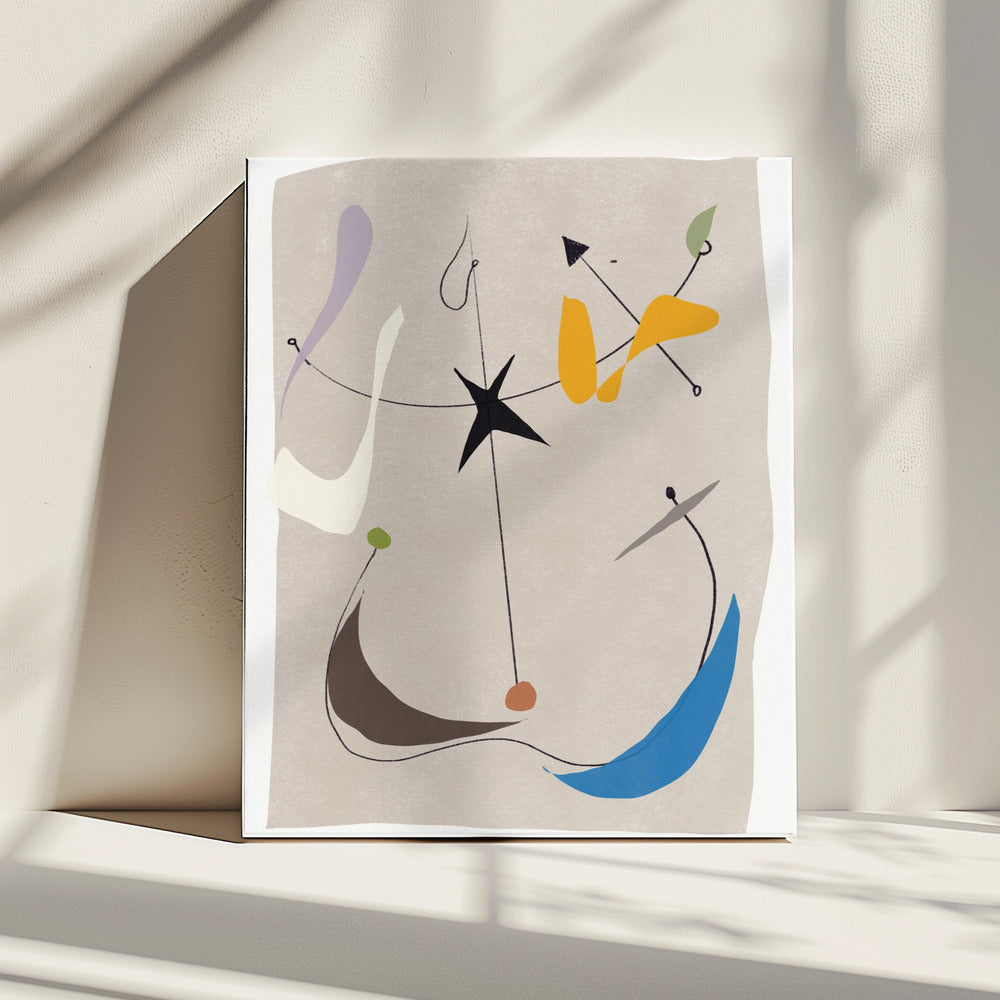 Minimalistische Linien und farbenfrohe Formen | Leinwand