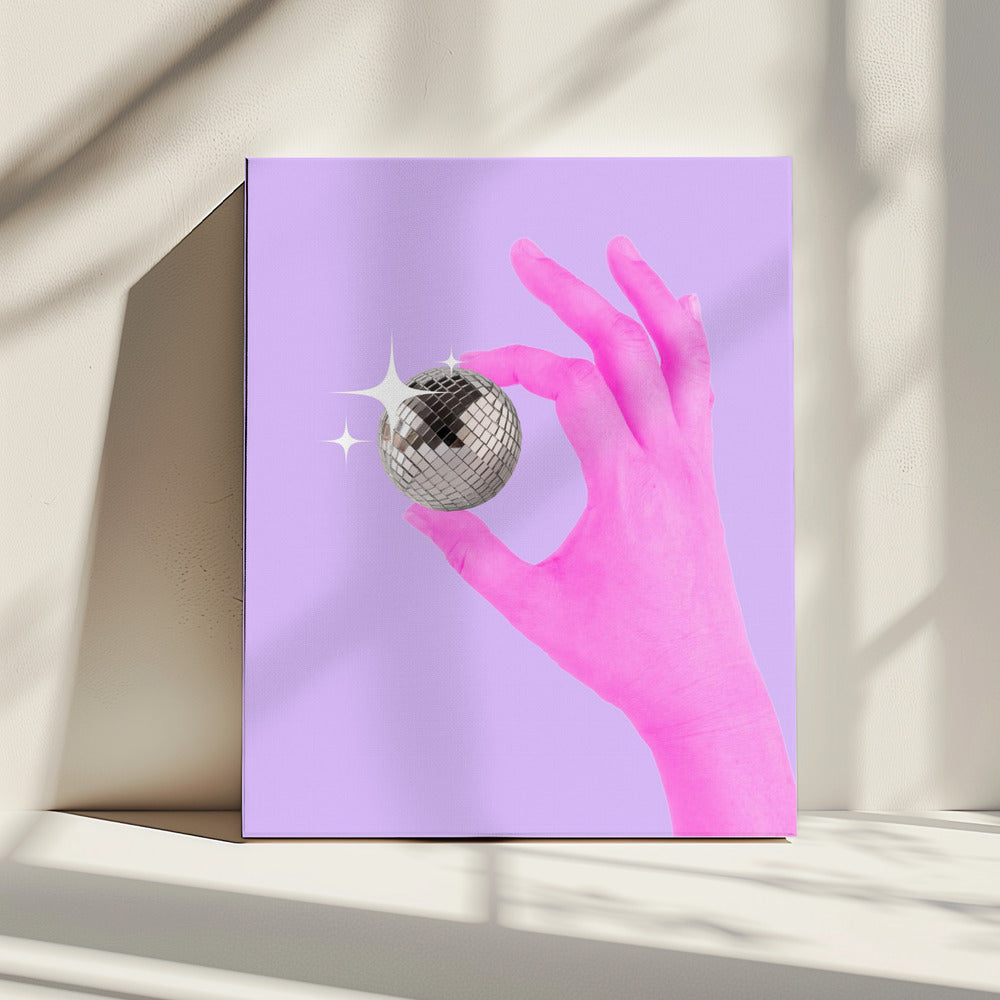 Rosa Leuchtkugel | Leinwand