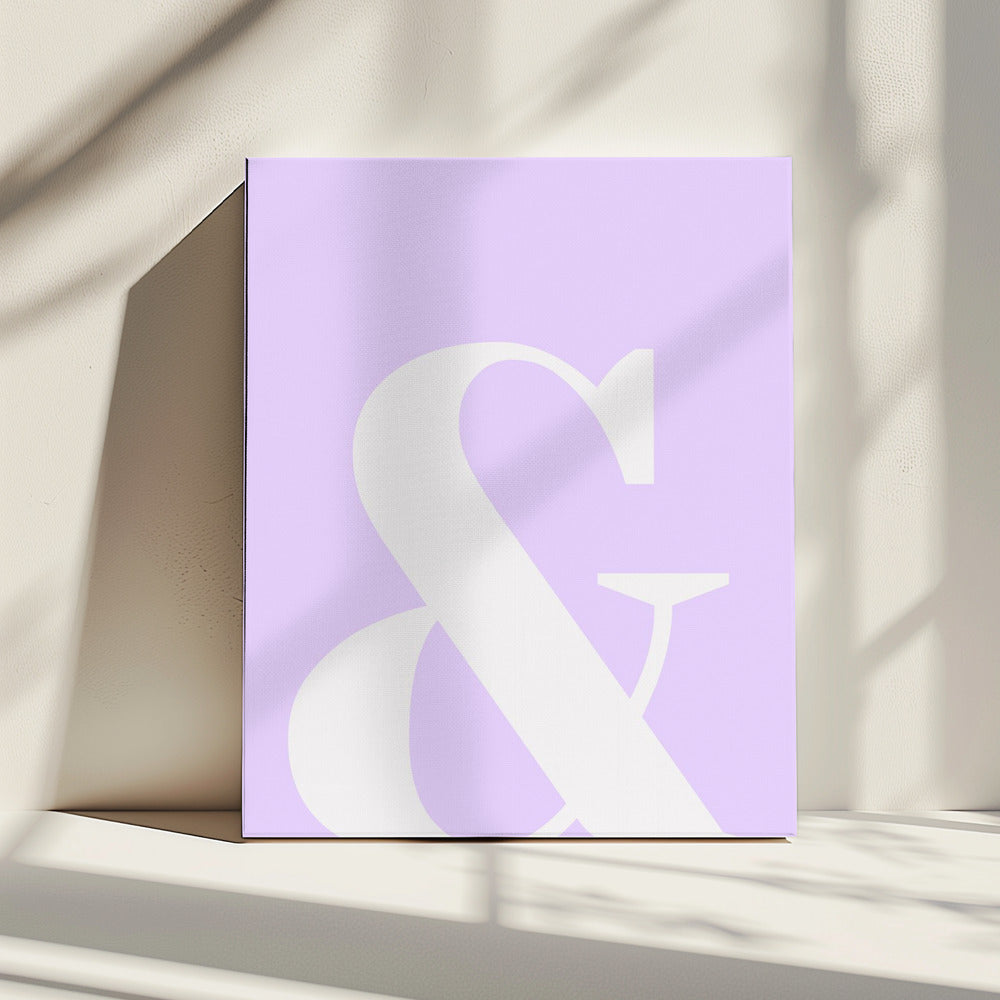 Lavendel-Ampersand | Leinwand
