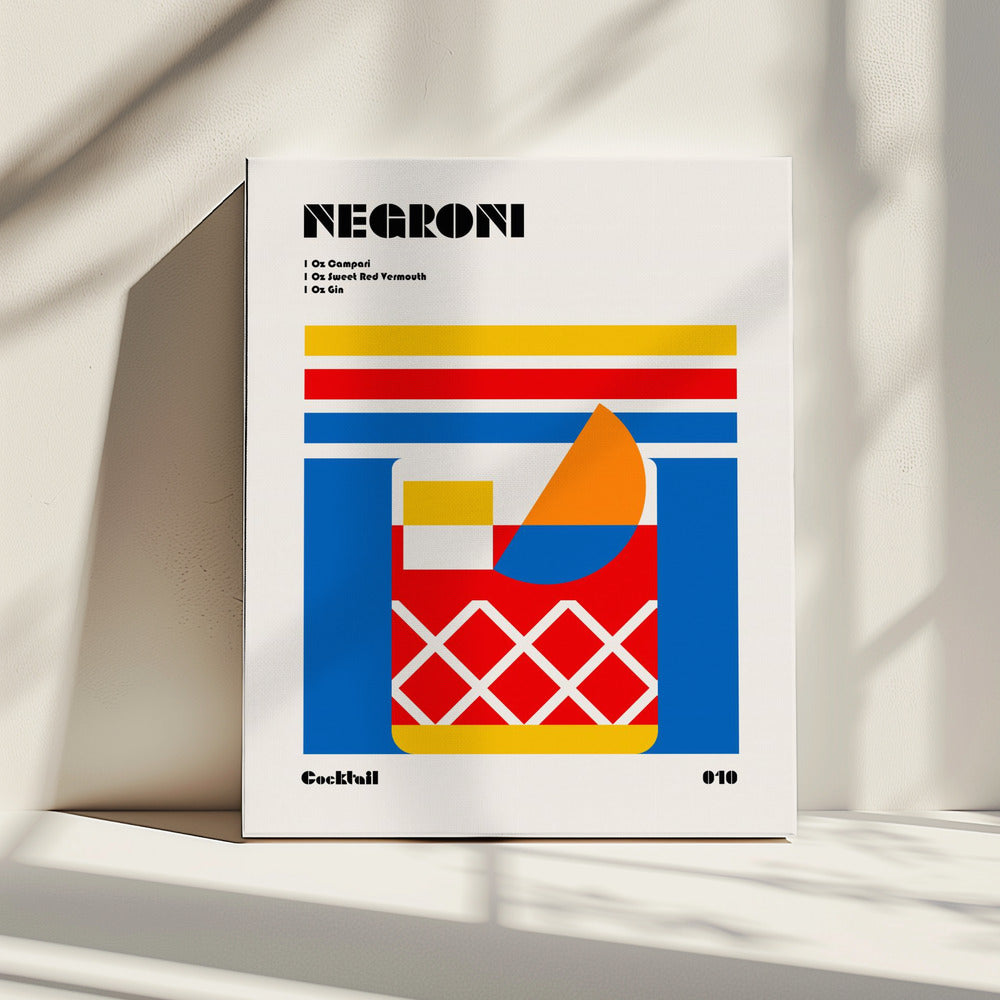 Negroni Bauhaus Cocktail | Leinwand
