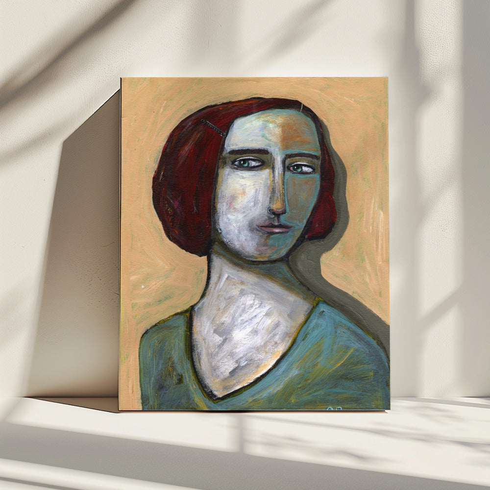 Frau mit stechenden Augen | Leinwand