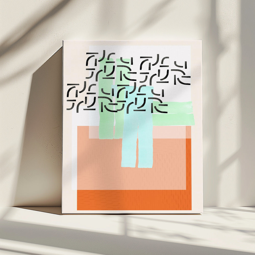 Pastellmuster-Collage 2 | Leinwand