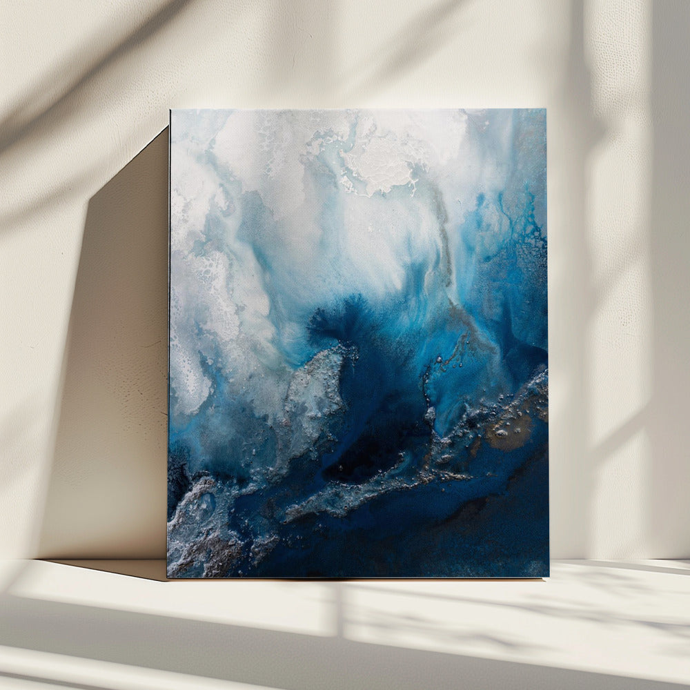 Meereslandschaftsabstraktion - Blaues Wasser | Leinwand