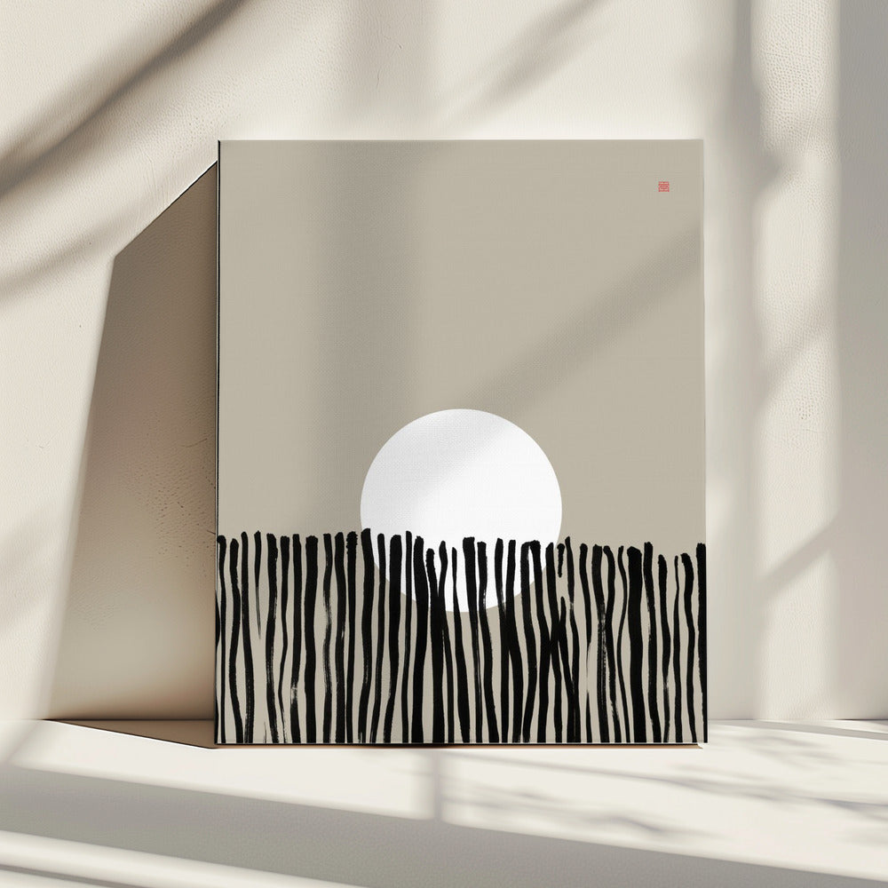 Versteckter Mond Nr. 6 | Hinter dem Zaun | Leinwand