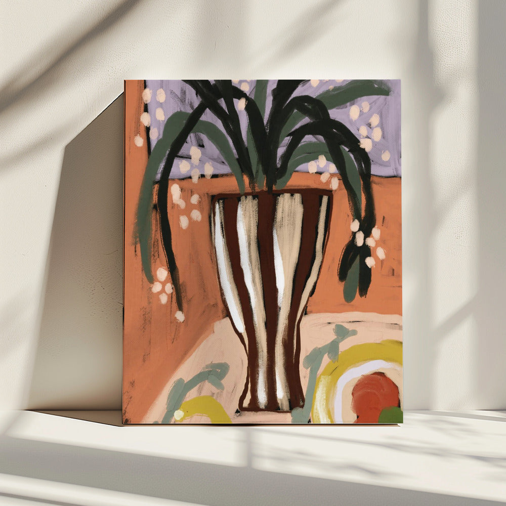 Gestreifte Vase Harmony | Leinwand