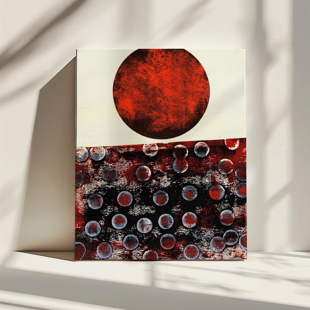Abstraktes Kunstwerk mit geometrischer Komposition | Leinwand