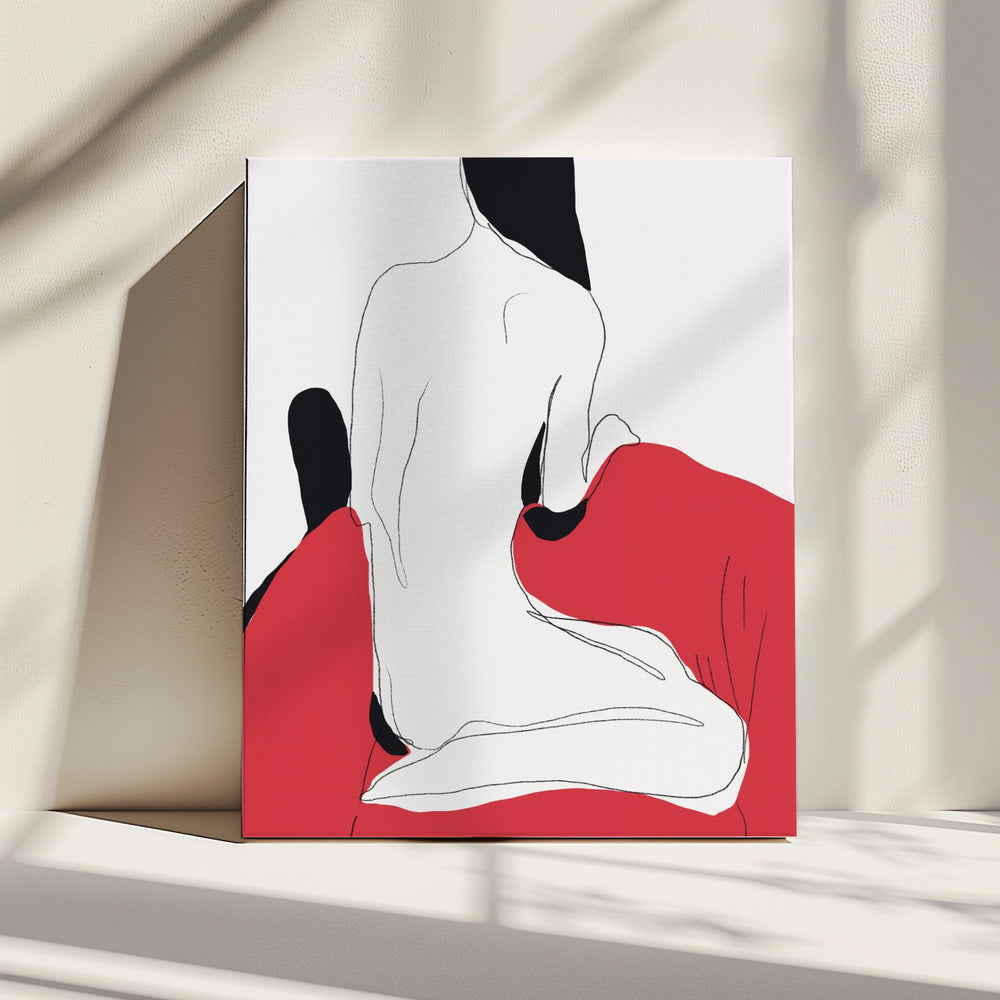 Aktfigur in dynamischer Pose | Leinwand
