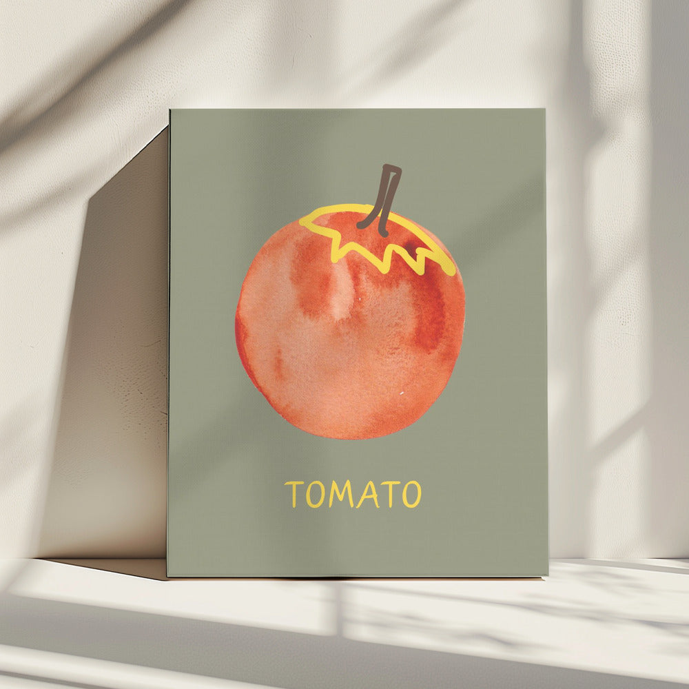 Tomate in Grün | Leinwand