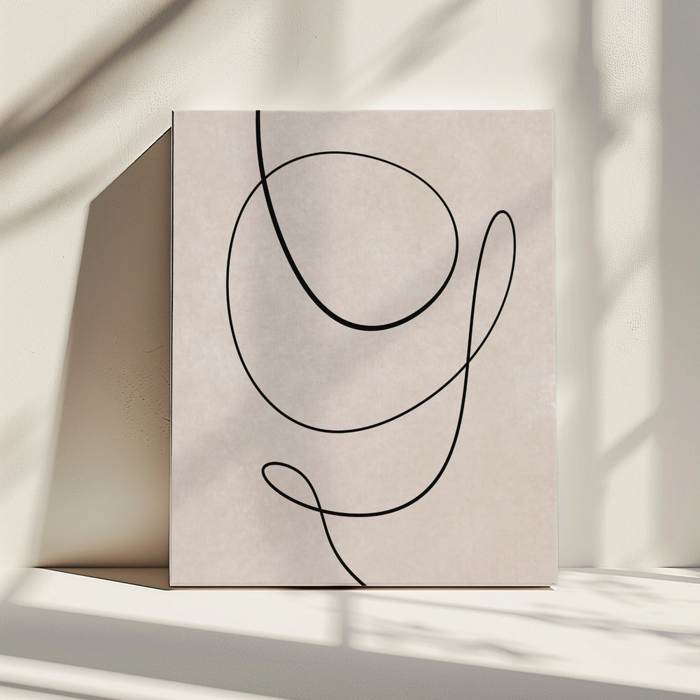 Minimal Line Art Abstrakte Zeichnung 01 | Leinwand