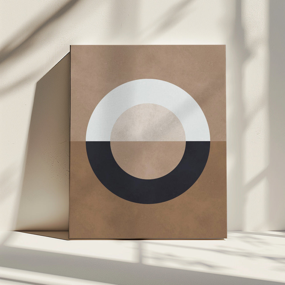 Braune Geometrie 8 | Leinwand