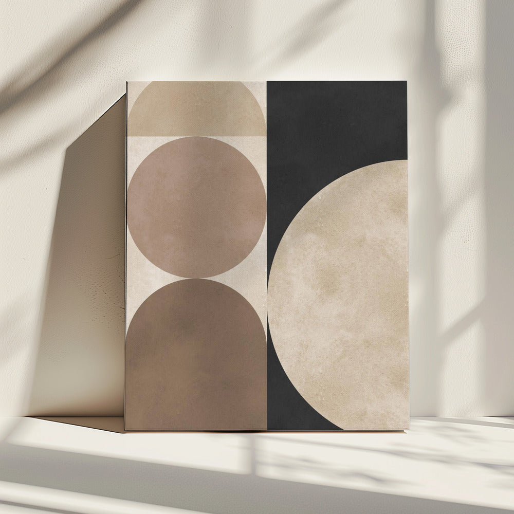 Braune Geometrie 5 | Leinwand