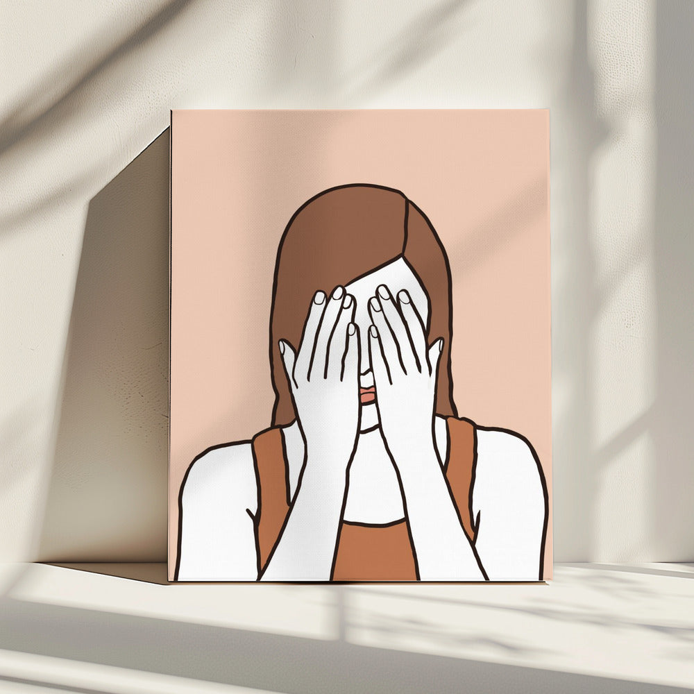 Schüchterne Frau | Leinwand